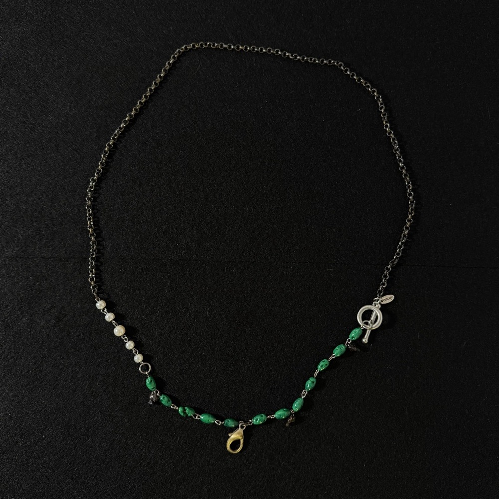 Jewel Kade Green and Silver Necklace